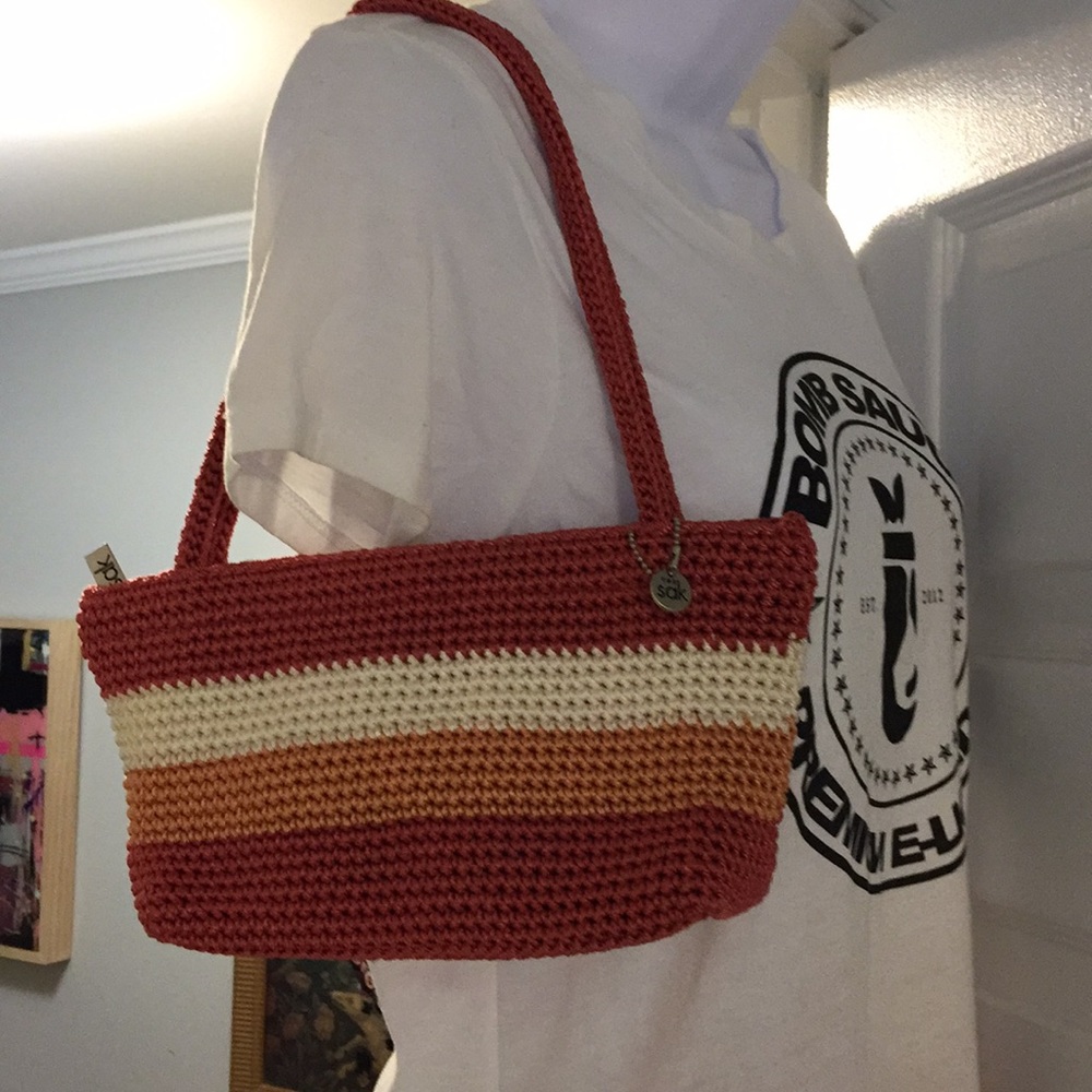 NWOT.  Nylon Crochet “The Sak” Small Tote